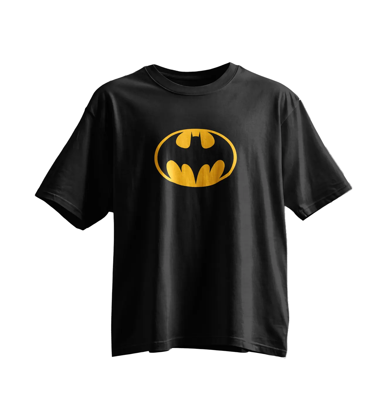 Batman Oversized Tee · Black · Bat Signal