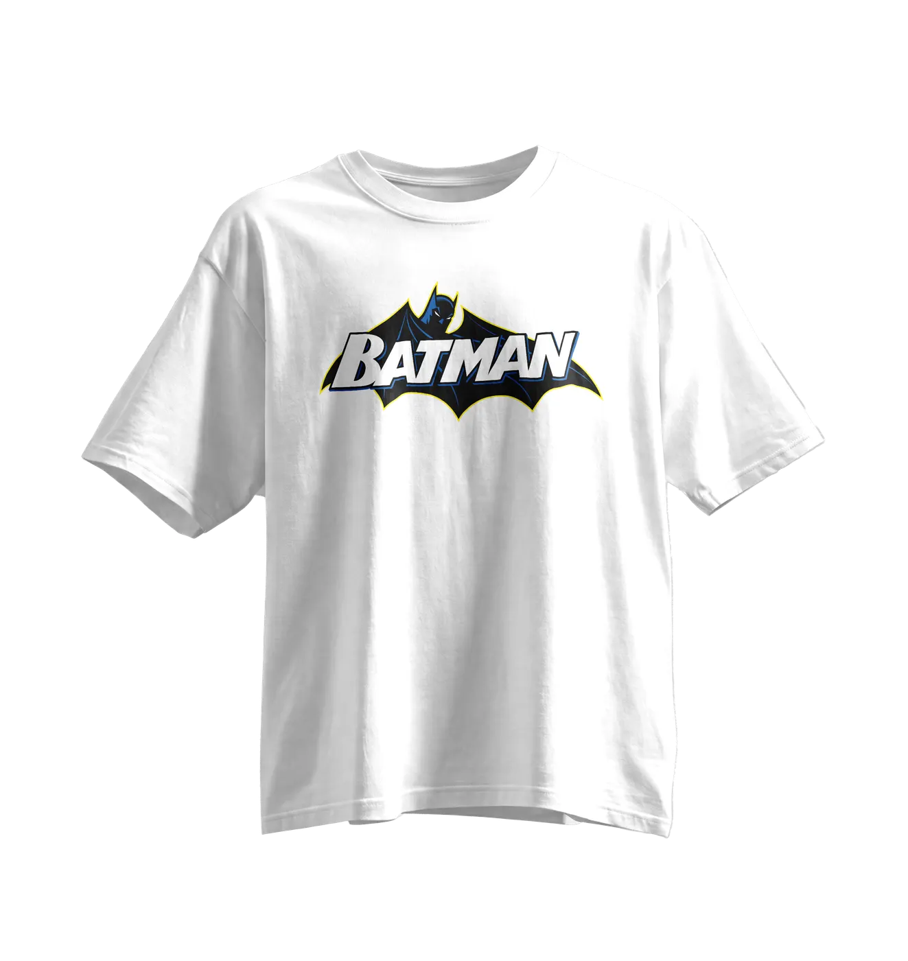 Batman Oversized Tee · White · Wordmark