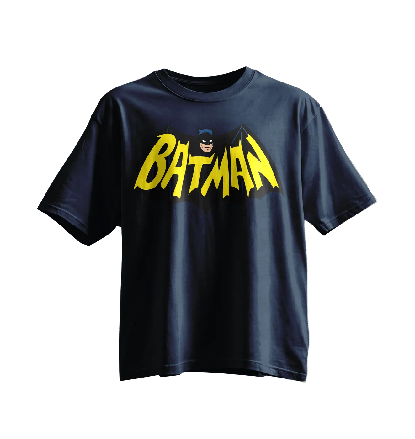 Batman Oversized Tee · Navy · Retro Logo