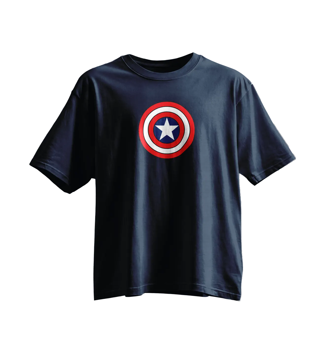 Captain America Oversized Tee · Navy