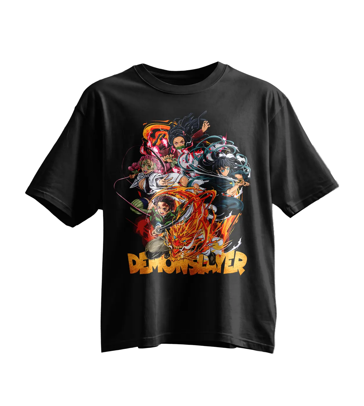 Demon Slayer Oversized Tee · Black · Squad