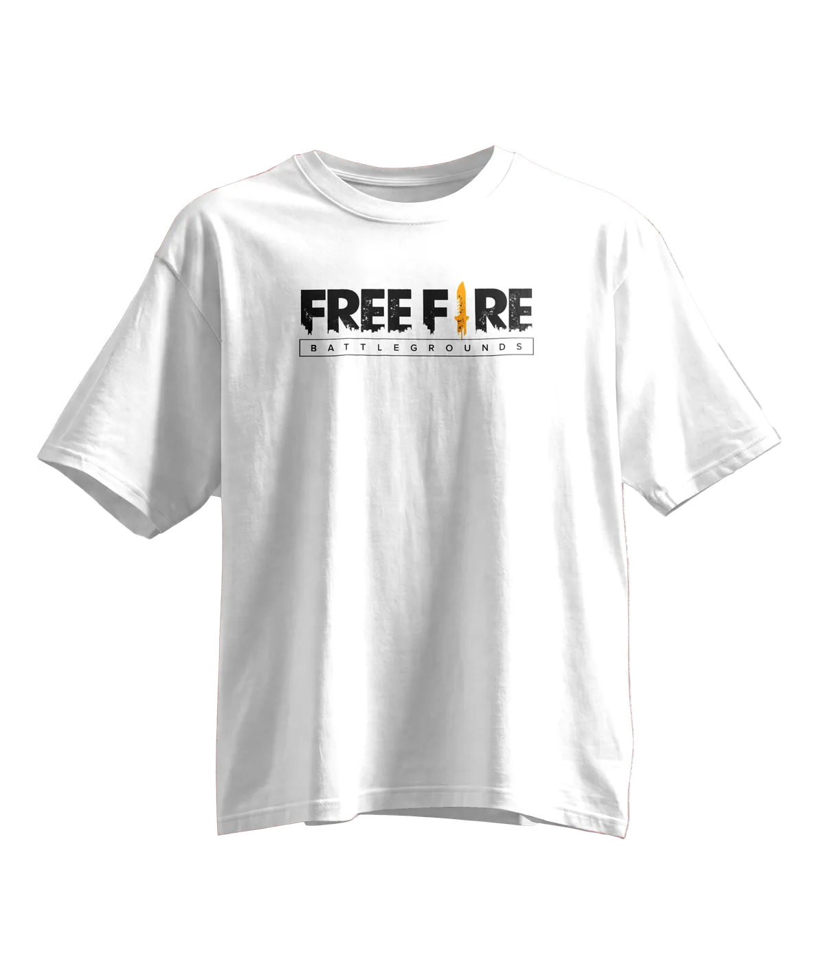 Free Fire Oversized Tee · White