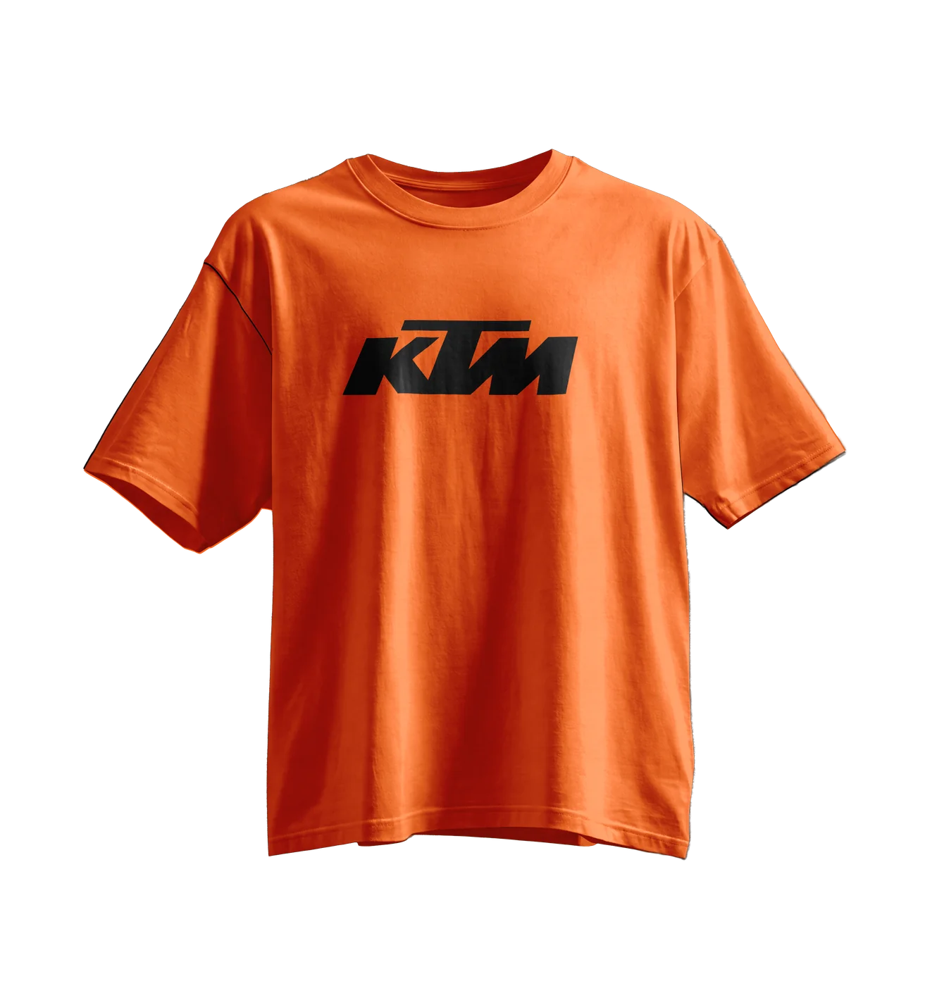 KTM Oversized Tee · Orange · Black Print