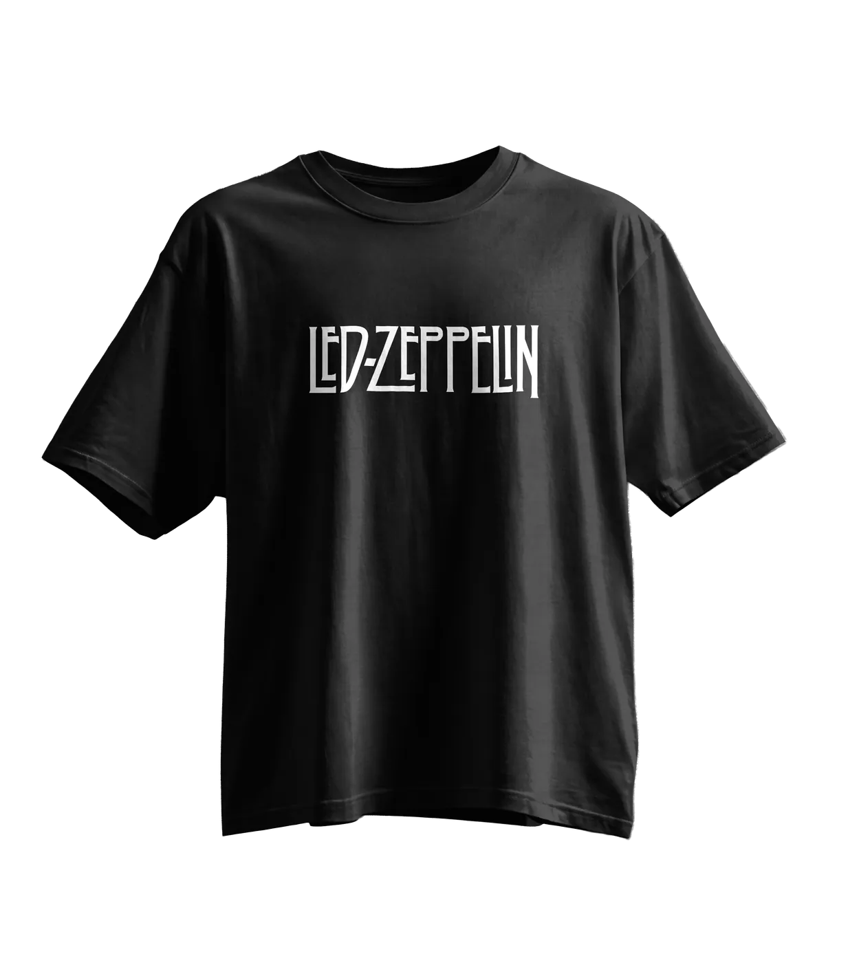 Led Zeppelin Oversized Tee · Black · White Print