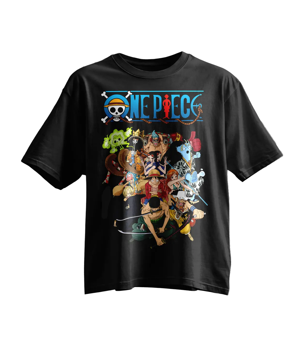 One Piece Oversized Tee · Black · Straw Hats