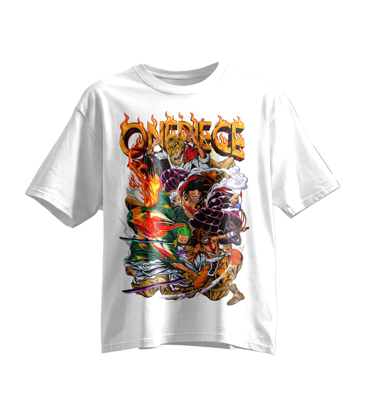 One Piece Oversized Tee · White · Blaze Crew