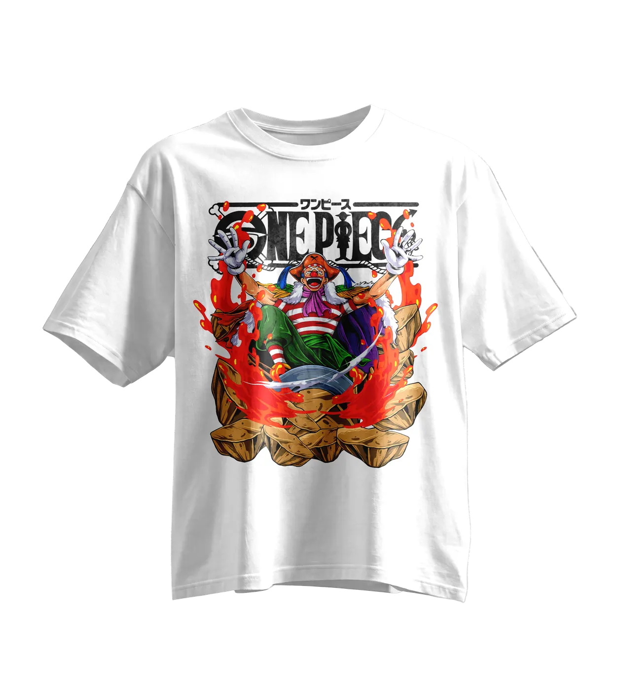 One Piece Oversized Tee · White · Buggy