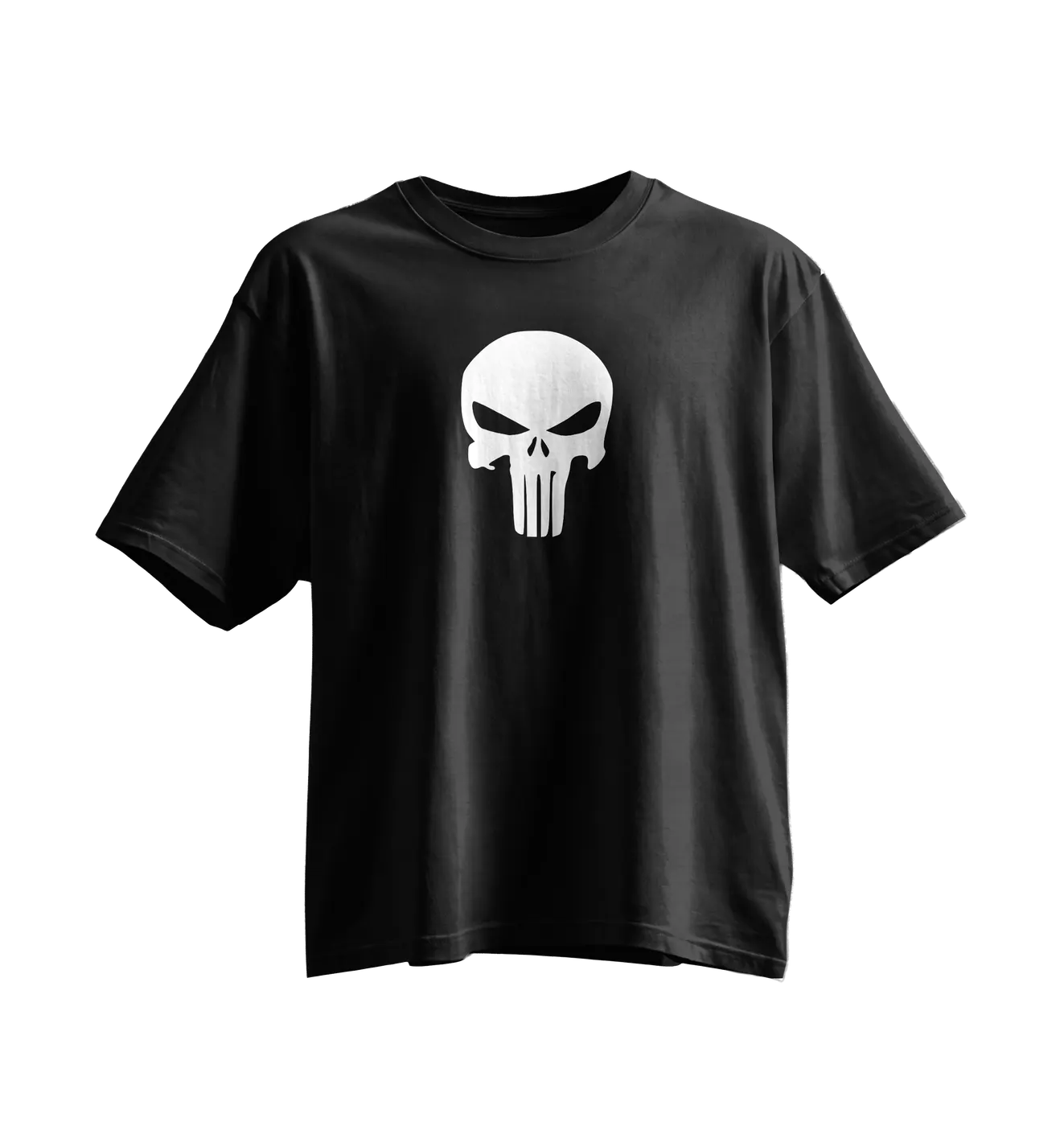 Punisher Oversized Tee · Black · Skull