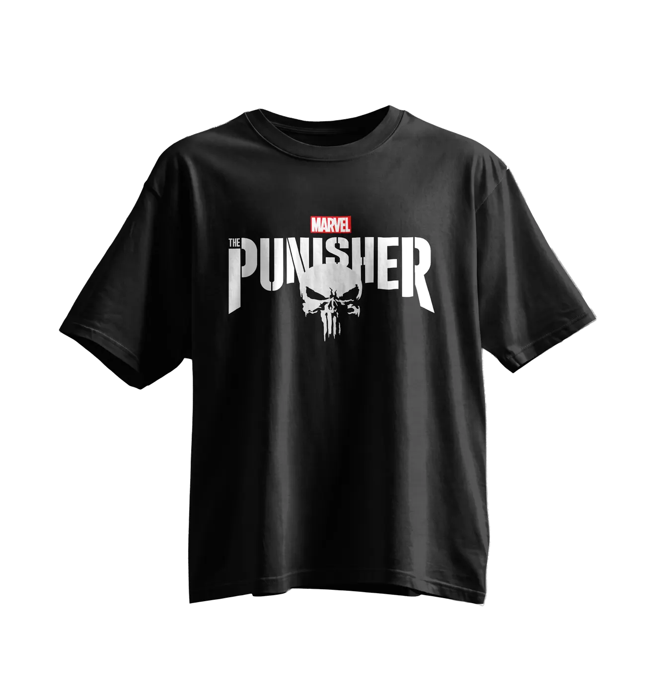 Punisher Oversized Tee · Black · Wordmark
