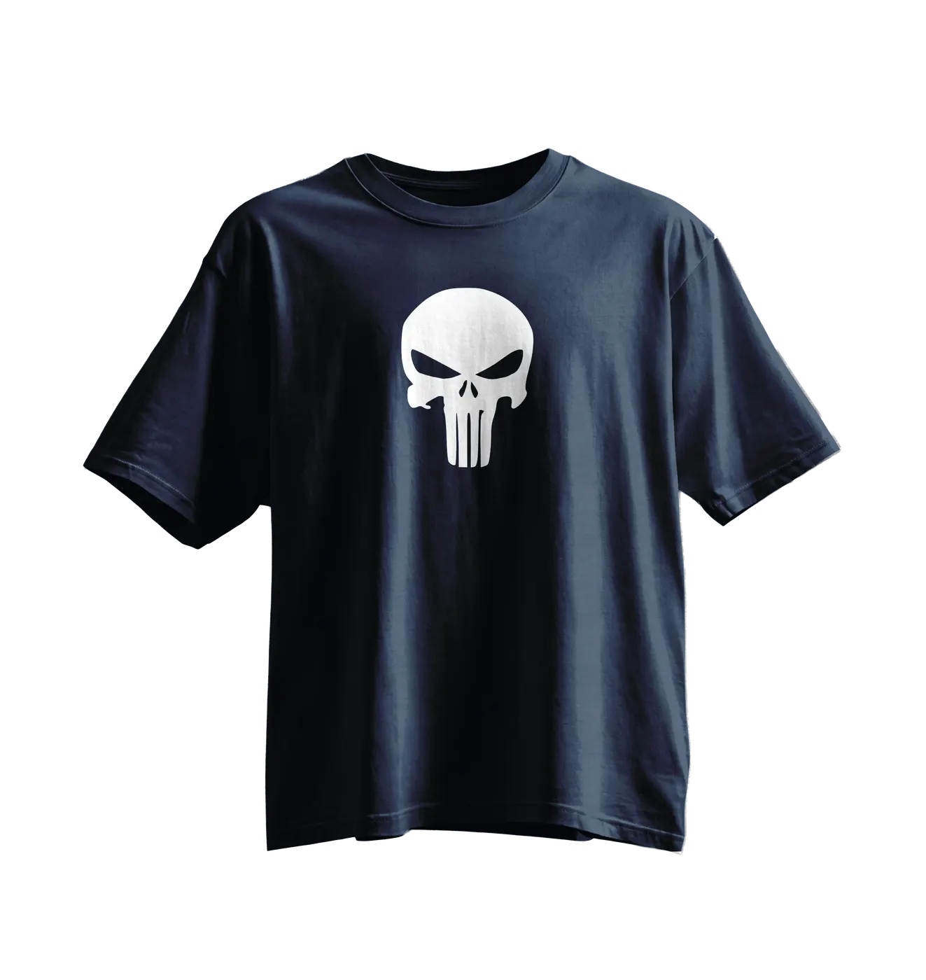 Punisher Oversized Tee · Navy · Skull