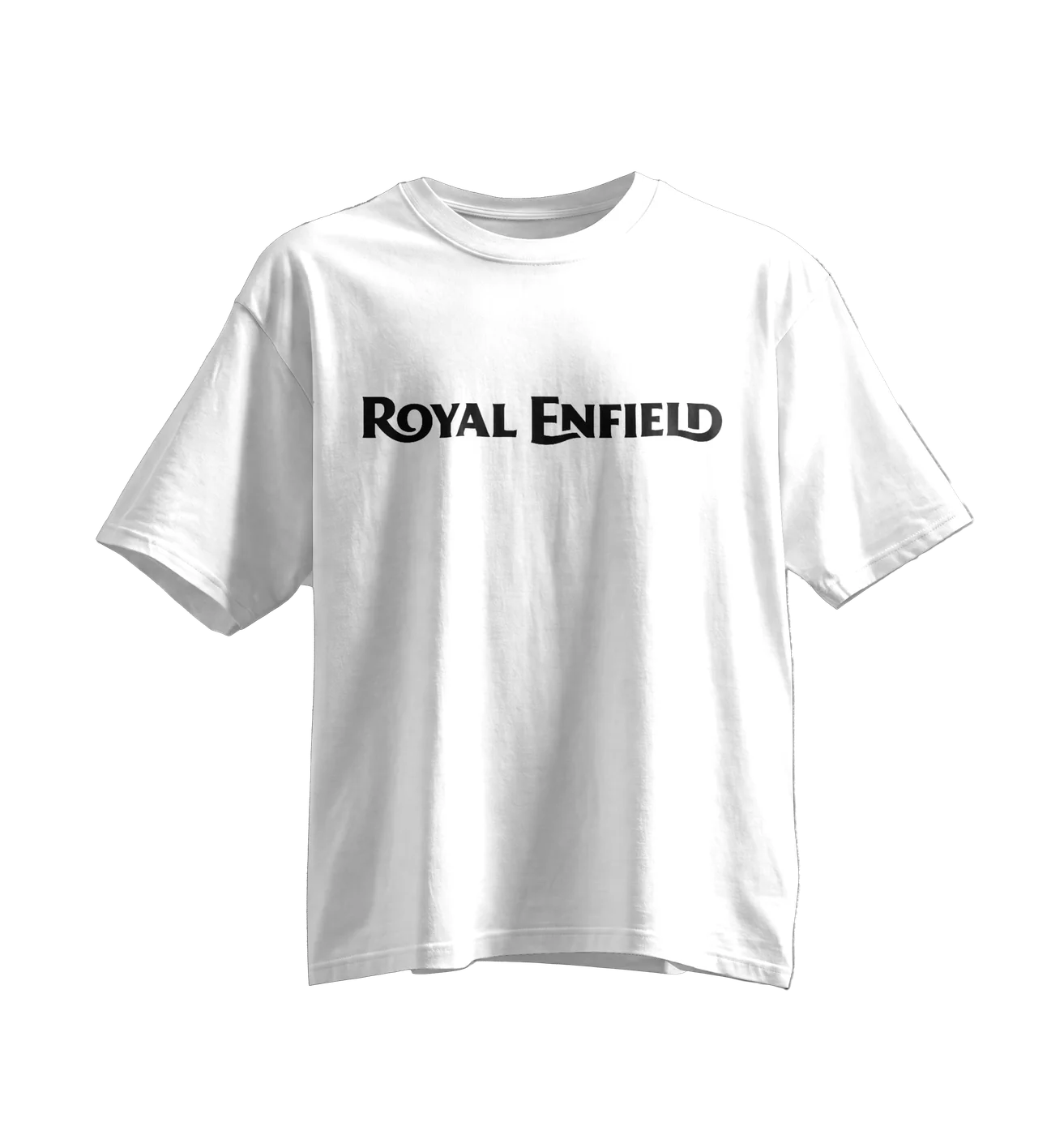 Royal Enfield Oversized Tee · White · Black Print