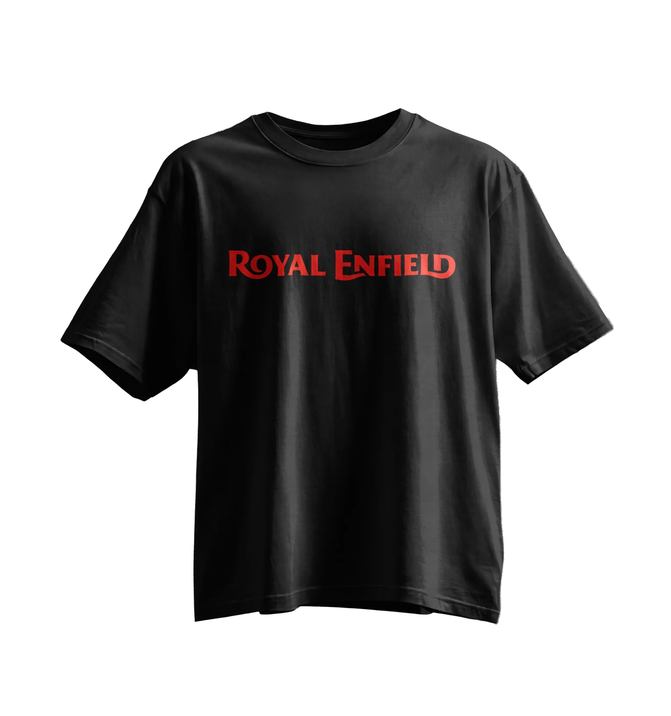 Royal Enfield Oversized Tee · Black · Red Print