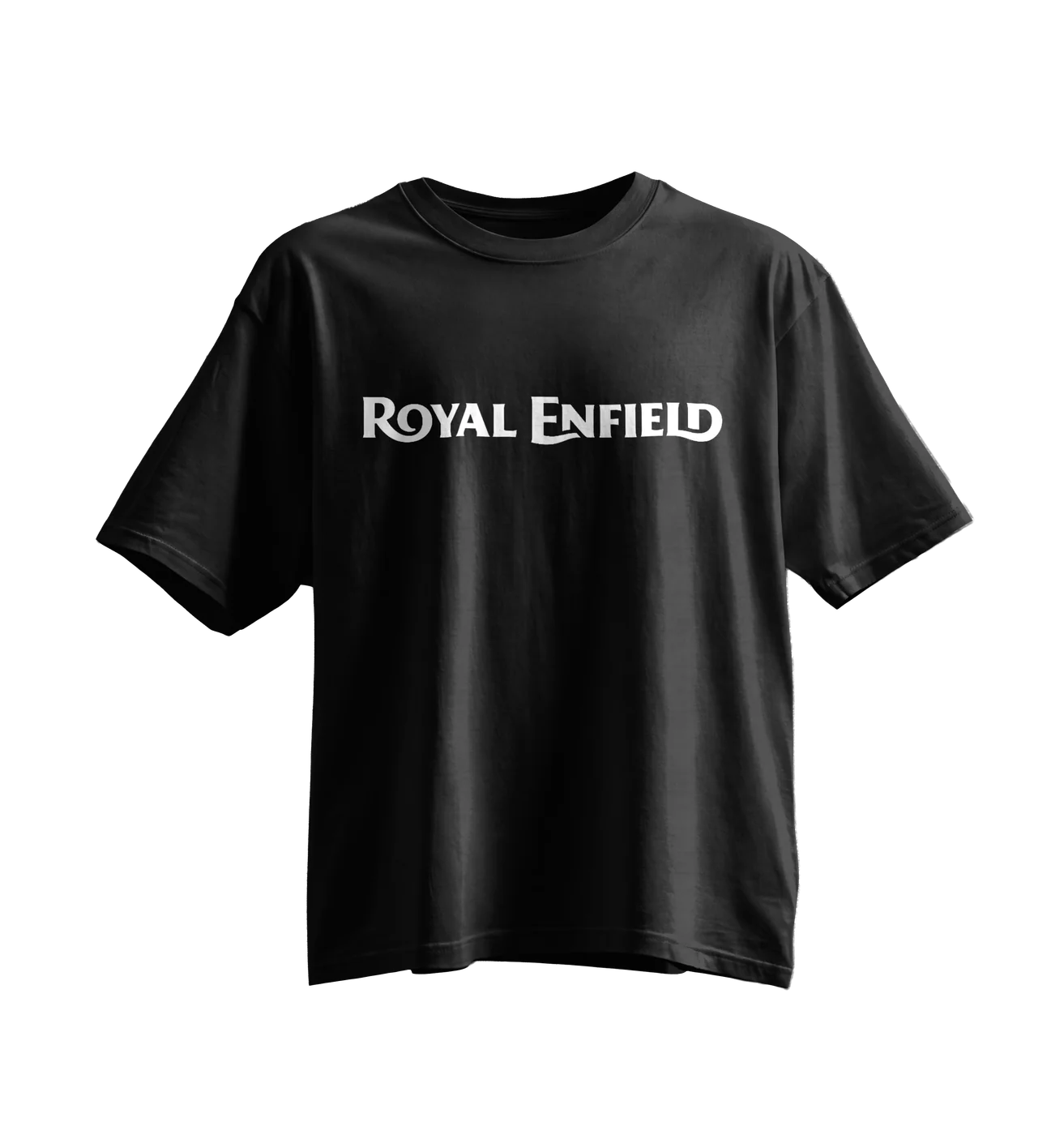 Royal Enfield Oversized Tee · Black · White Print