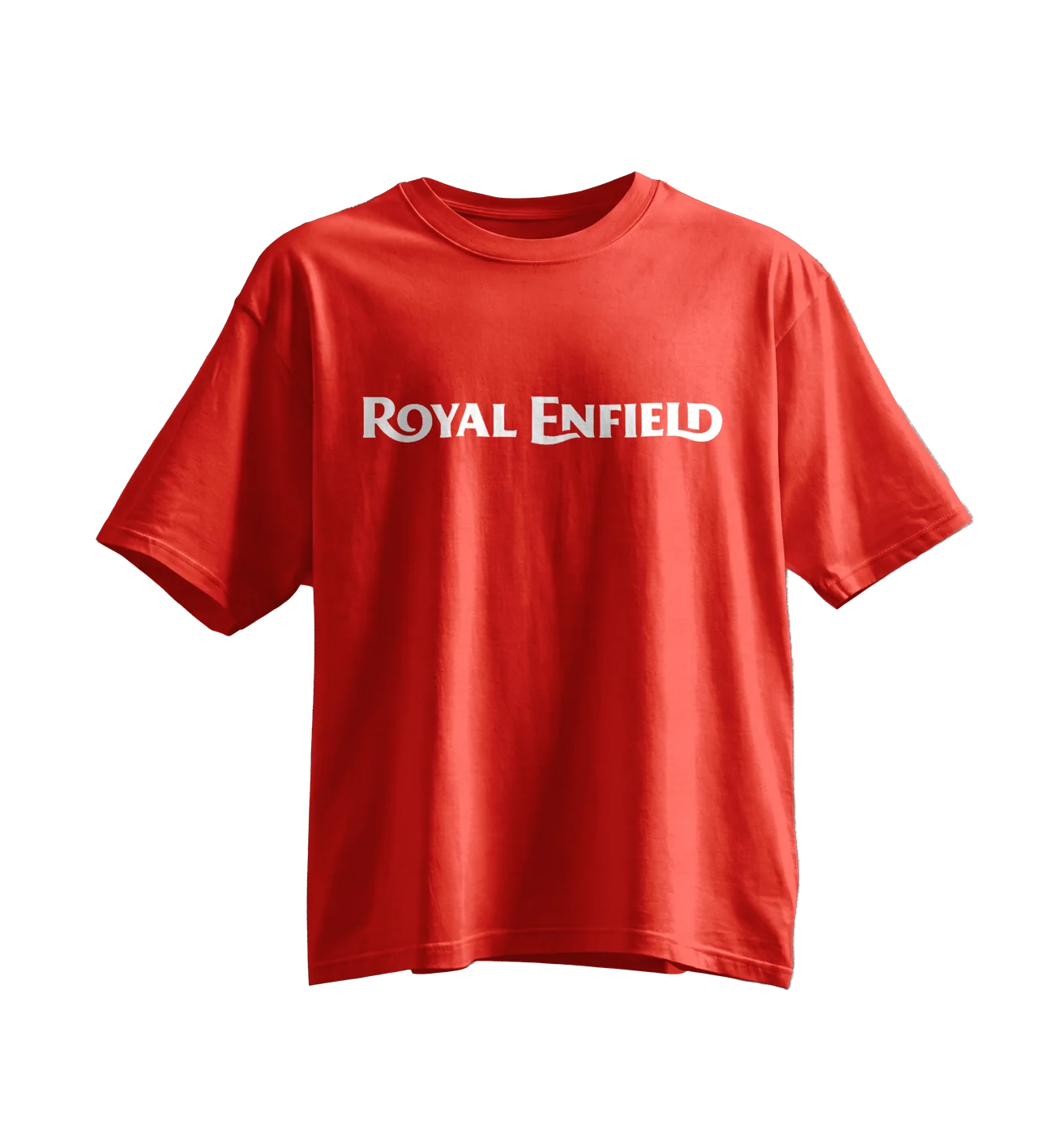 Royal Enfield Oversized Tee · Red · White Print