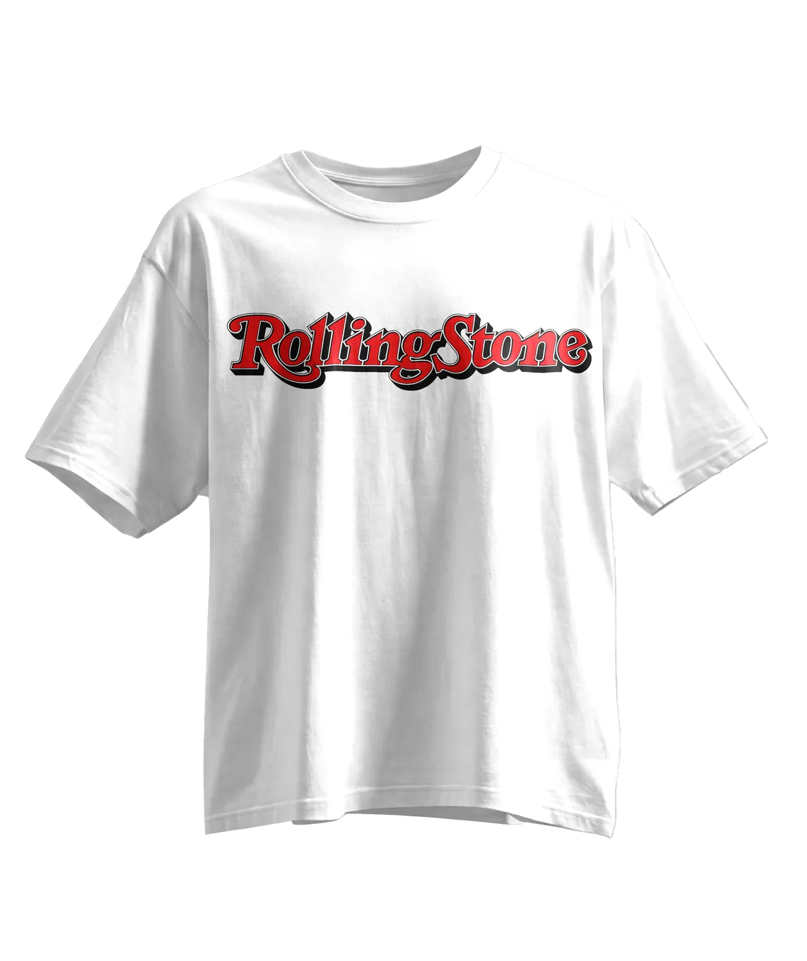 Rolling Stones Oversized Tee · White · Logo