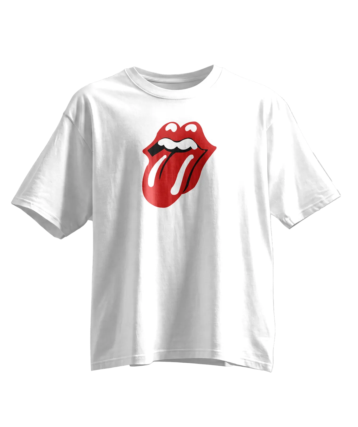Rolling Stones Oversized Tee · White · Tongue