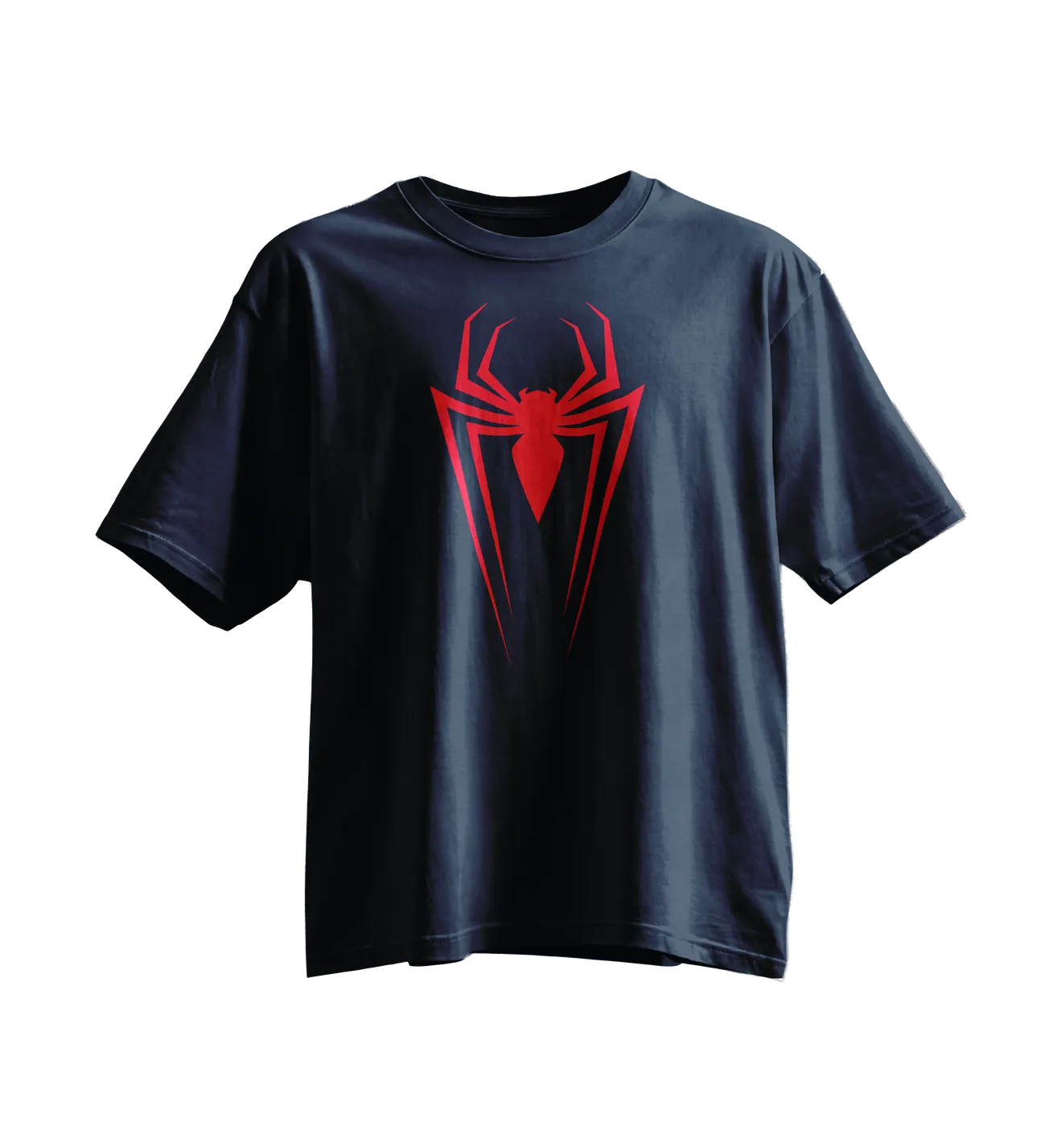 Spider-Man Oversized Tee · Navy · Red Print